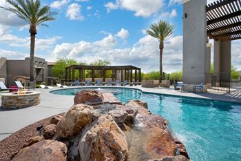 Shimmering swimming pool